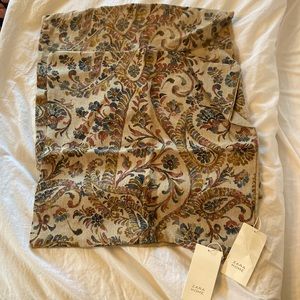 Zara Home Linen Paisley Pillow Covers Set of 2